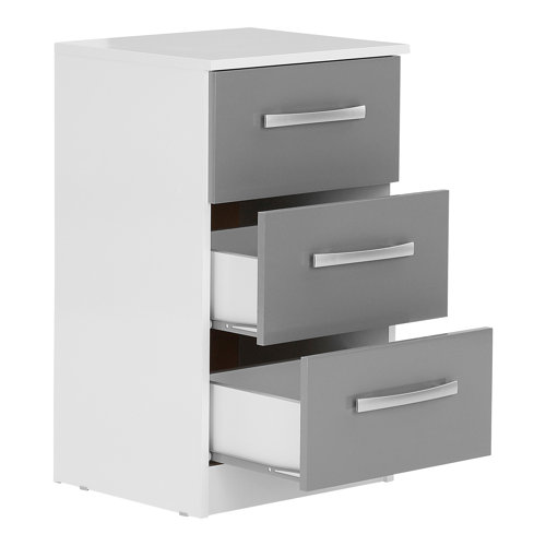 Riley Ave. Macy 3 Drawer Bedside Table & Reviews Wayfair.co.uk
